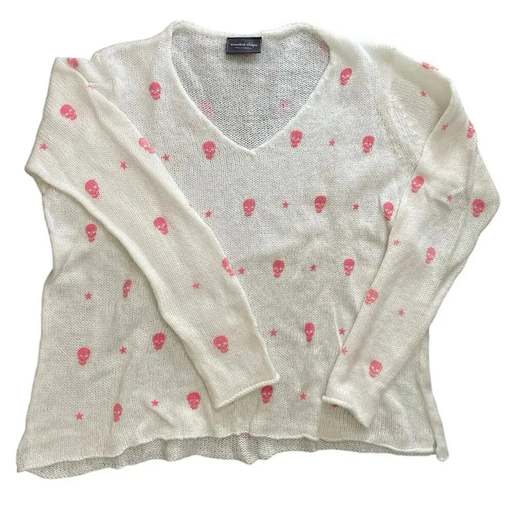 Wooden Ships lightweight skull sweater S/M